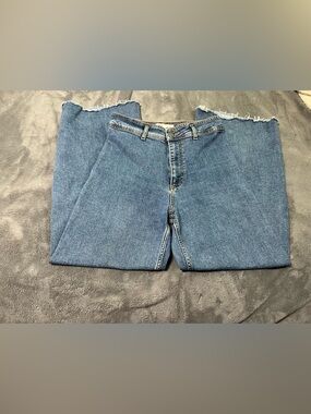 Zara High Rise Light Blue Denim Jeans